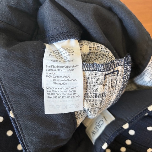 J.Crew Navy Polka Dot Shorts Size 6 | Classic Preppy Bermuda Style - Picture 6 of 6